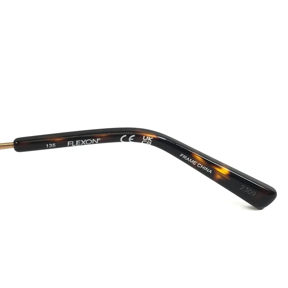 Flexon Eyeglasses Frames W3044 272 Satin Taupe Cat Eye Crystals 52-16-135